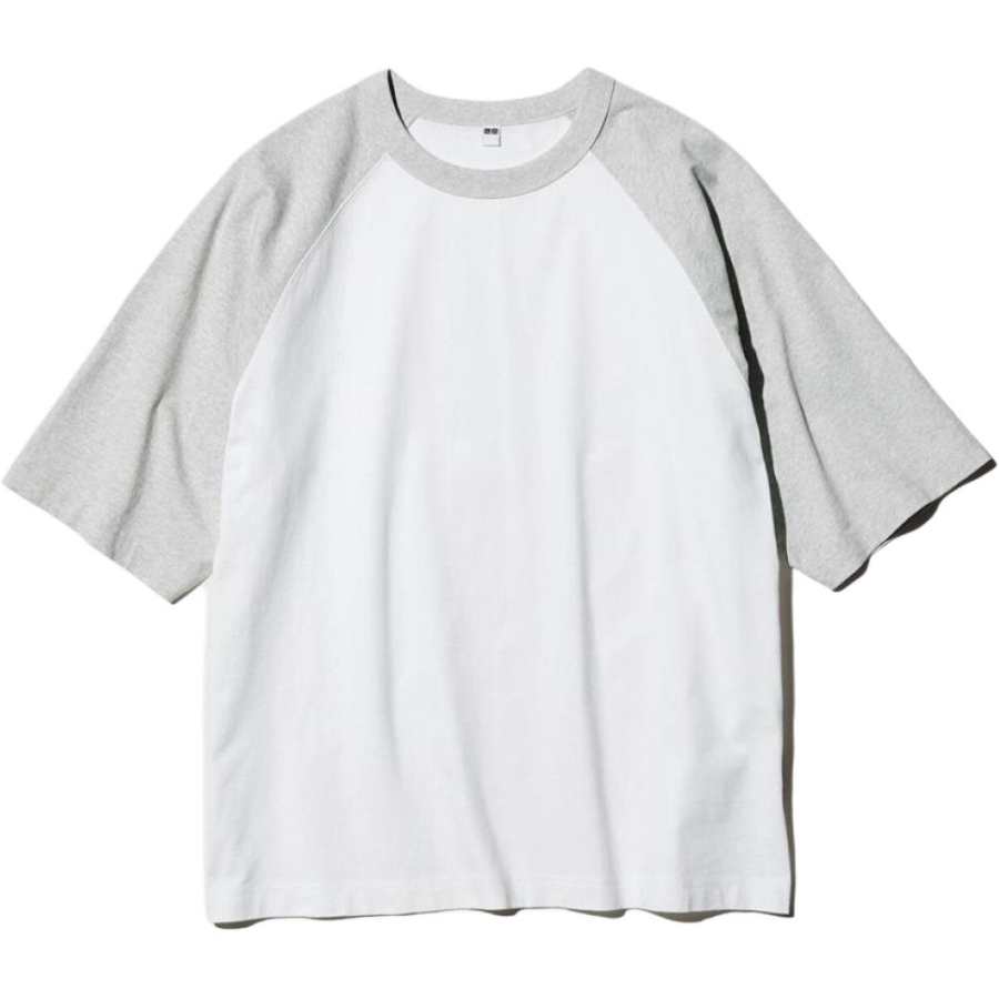 UNIQLO T Shirts Unisex Gray Crew Neck