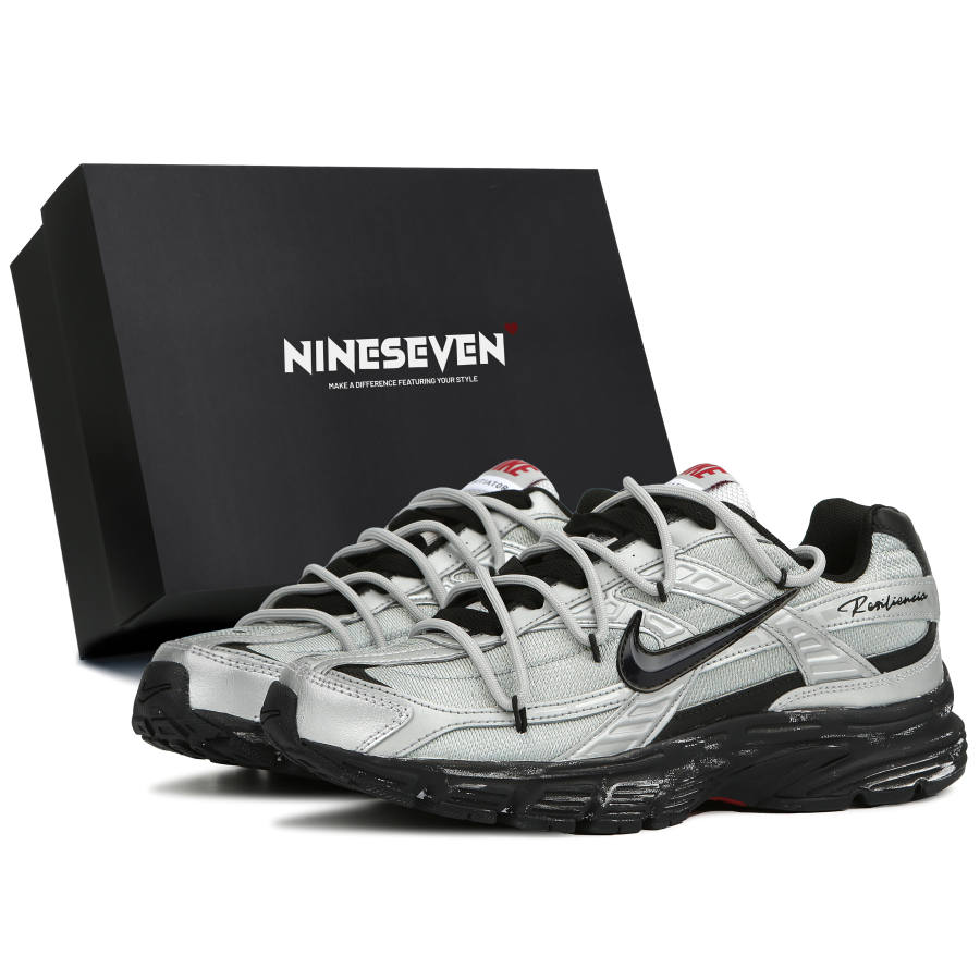 Nike Nike Initiator Cushioning Abrasion Resistant Low top Casual Running Shoes Unisex Silver