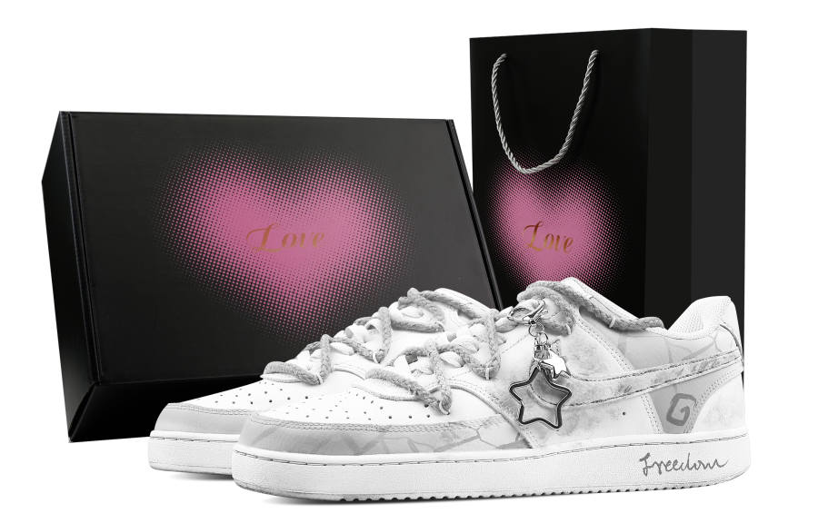 Nike Nike Court Vision 1 Starlight White Dream, Heart Box Abrasion Resistant Low top Skateboard Shoes Men's Gray White
