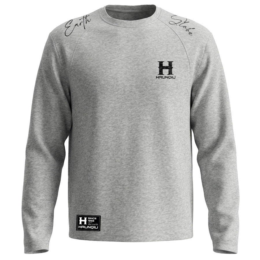 HUANQIU Sweatshirts Unisex Crew Neck Thickened Regular