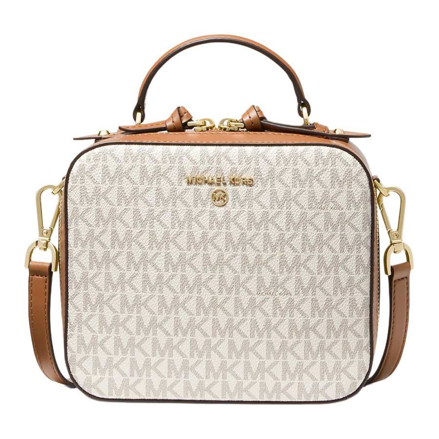 MICHAEL KORS Jet Set Coated Canvas Shoulder Bag, Crossbody Bag, Handbag Medium Women's Ecru