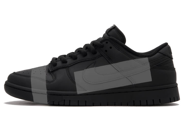 Nike Nike Dunk Cracked Gray Abrasion Resistant Low top Skateboard Shoes Unisex Black Gray