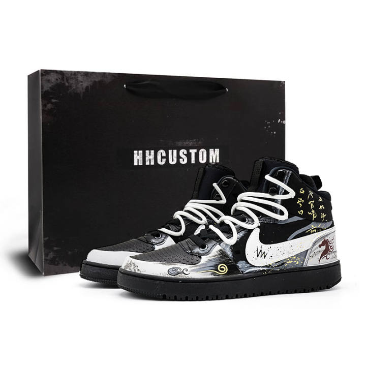 Nike Nike Court Borough Swift Shadow In The Air Synthetic Leather Cushioning Abrasion Resistant Slip Resistant Mid top