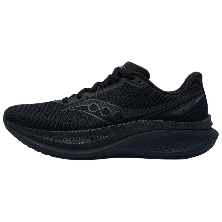 Saucony TIDE Wave 4 Breathable Rebound Physical Fitness Test & Exam Running Shoes Unisex Black