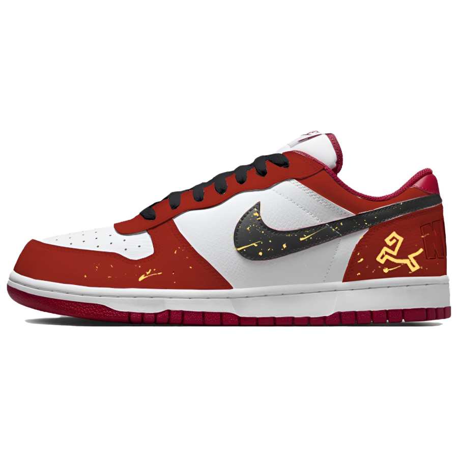 Nike Nike Big Abrasion Resistant Breathable Abrasion Resistant Breathable Low top Skateboard Shoes Men's Red
