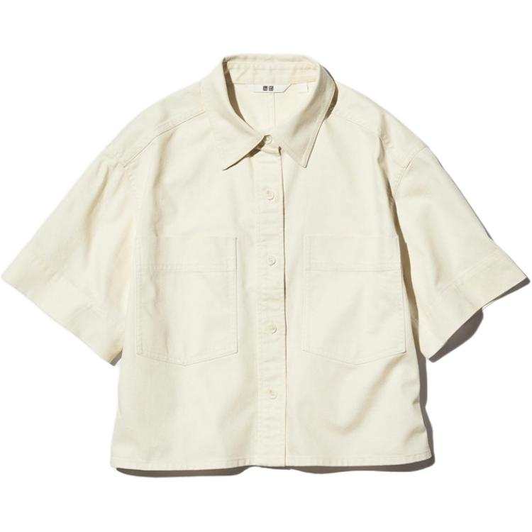 UNIQLO SS26 Shirts Women's Light Beige Lapel
