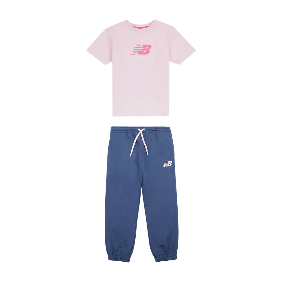 New Balance New Balance Casual Sportswear Stacked Logo T Shirt & Jogger Set 2 Pack Kids'