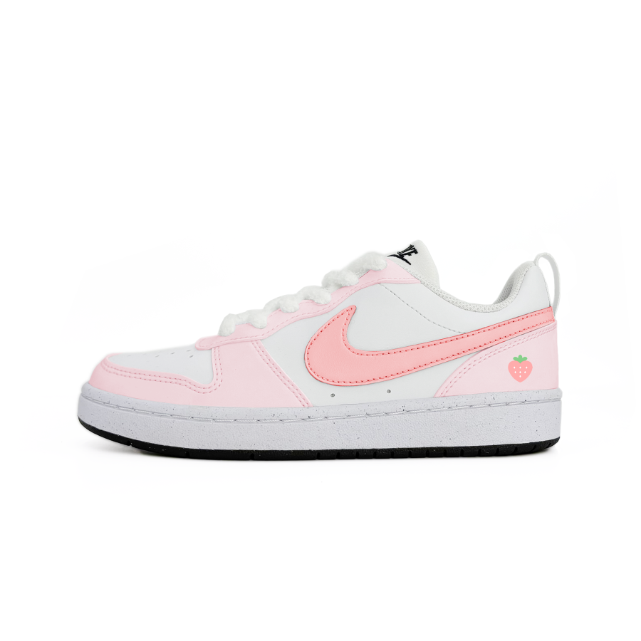 Nike Nike Court Borough Butter Strawberry Abrasion Resistant Abrasion Resistant Skateboard Shoes Pink Teenagers