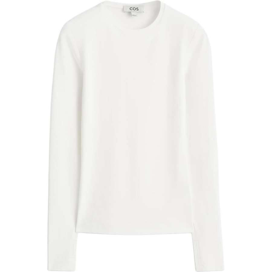 COS T Shirts Women's White Crew Neck
