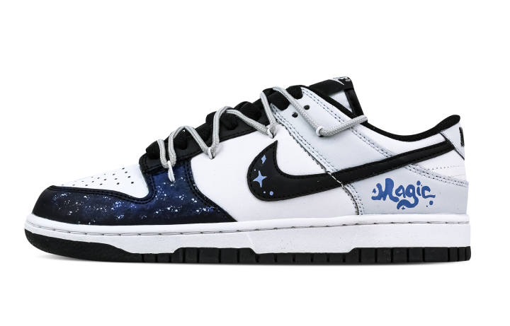 Nike Nike Dunk Dream Blue Trace 2 Leather Slip Resistant Abrasion Resistant Low top Skateboard Shoes Black Gray Kids'
