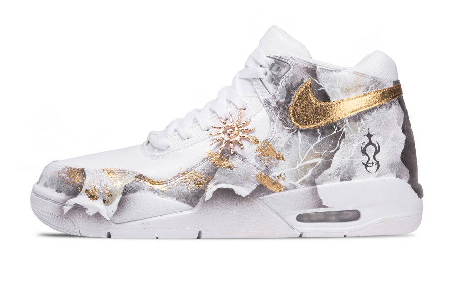 Nike Nike Flight Legacy Mystic Gold Dyed Abrasion Resistant Slip Resistant Mid top Vintage Basketball Shoes Unisex
