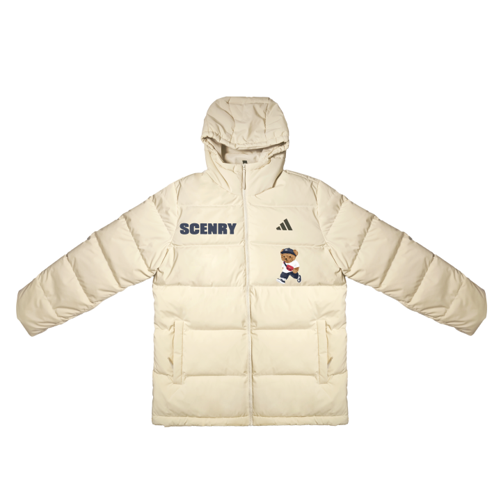 Adidas Adidas Down Jackets Unisex White Hooded Moderate Down Jacket