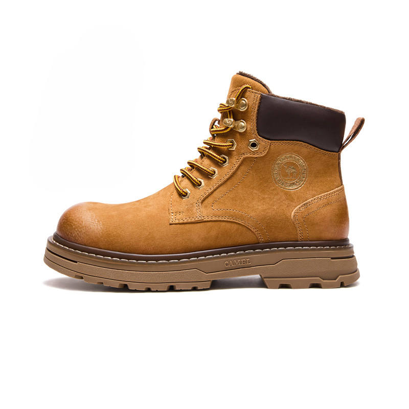 CAMEL Golden Armor Thermal Abrasion Resistant Slip Resistant Casual Comfortable Fleece Lined Short Outdoor Boots 4.2cm