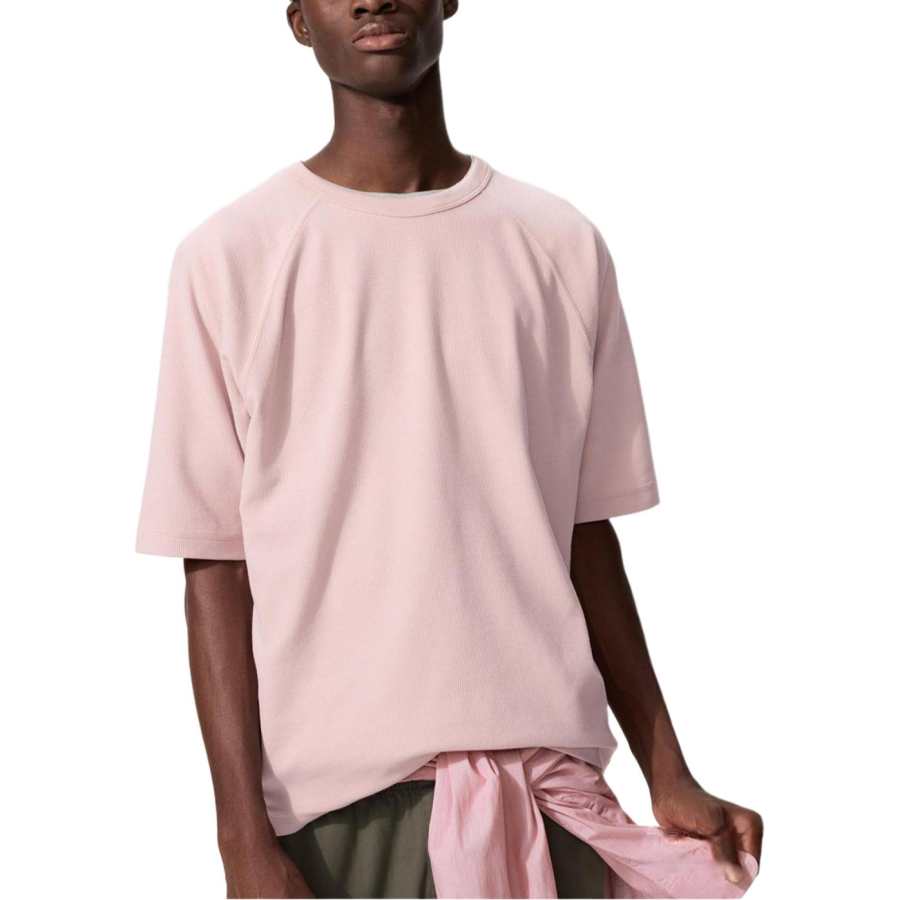 UNIQLO T Shirts Unisex Pink Crew Neck