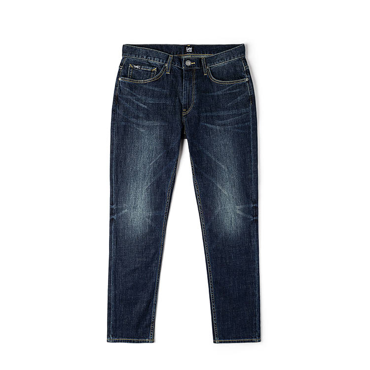 Lee Lee Jeans Men's Dark Blue Moderate Straight Fit Pants