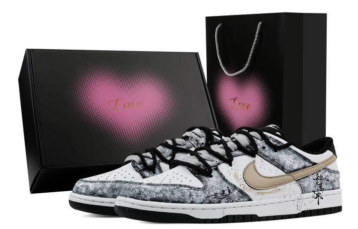 Nike Nike Dunk Elegant Old Scars 2 Heart Box Leather Slip Resistant, Abrasion Resistant, Lightweight Cushioning Low top
