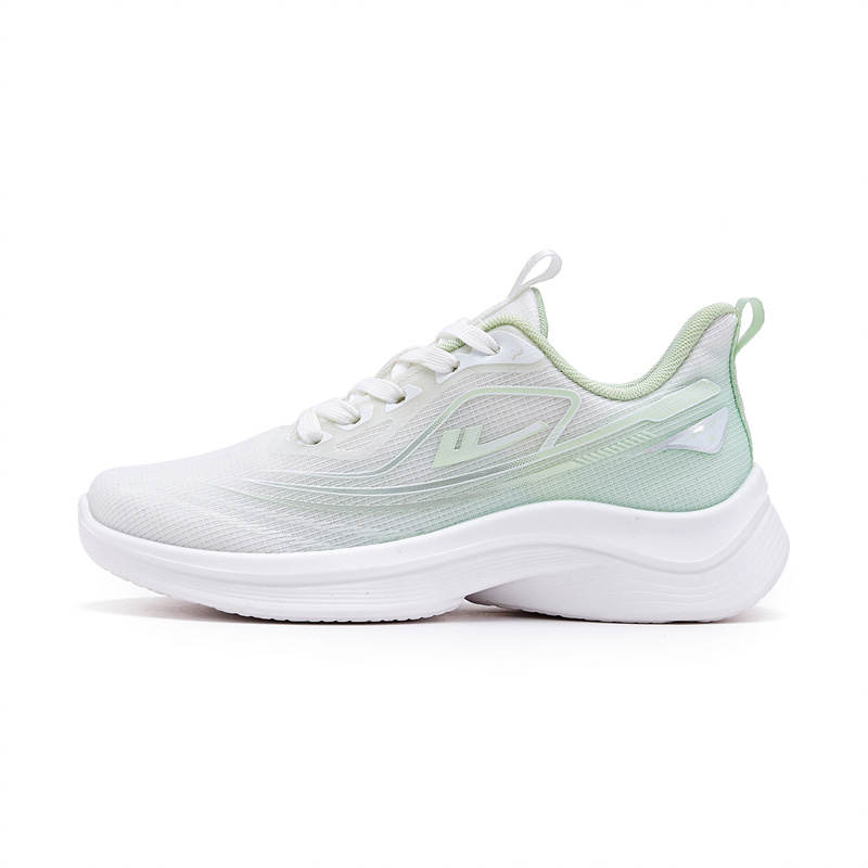 Warrior Cushioning Height Increasing Abrasion Resistant Breathable Low top Running Shoes Women's White Green