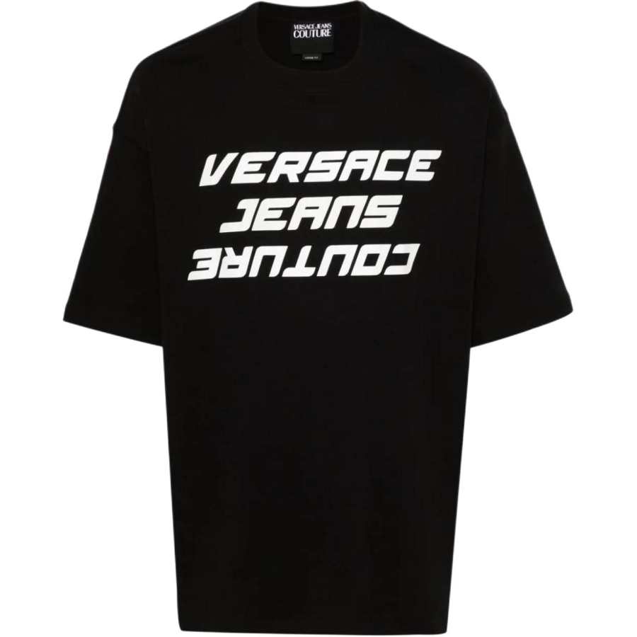VERSACE JEANS COUTURE Logo stamp Cotton T shirt