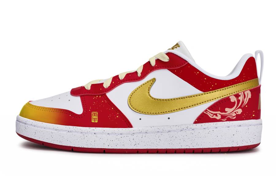 Nike Nike Court Borough 811 Manufacturing, Ryoma Spirit Low top Kids' Skateboarding Shoes Red White Gold Unisex