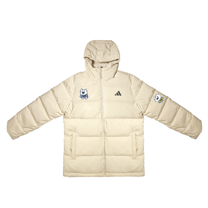 Adidas Adidas Down Jackets Unisex White Hooded Moderate Down Jacket
