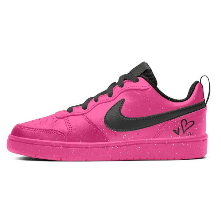 Nike Nike Court Borough Pink Rhyme Sweetheart Leather, Textile Abrasion Resistant Thermal Support