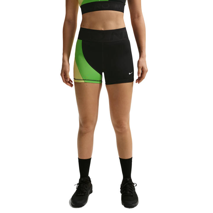 Nike Nike Pro Cycling Pants Women's Black/Medium Green/Light Lemon/White Moderate