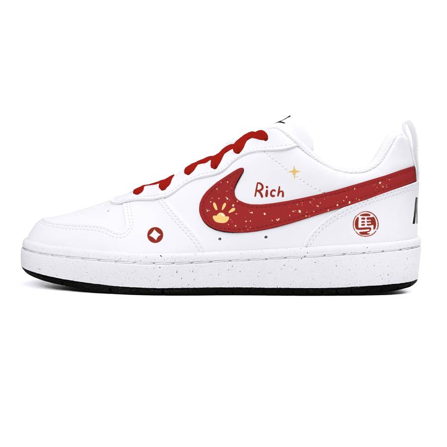 Nike Nike Court Borough Rui Ma New Year Greetings Cushioning Abrasion Resistant Cushioning, Wear Resistant Low top