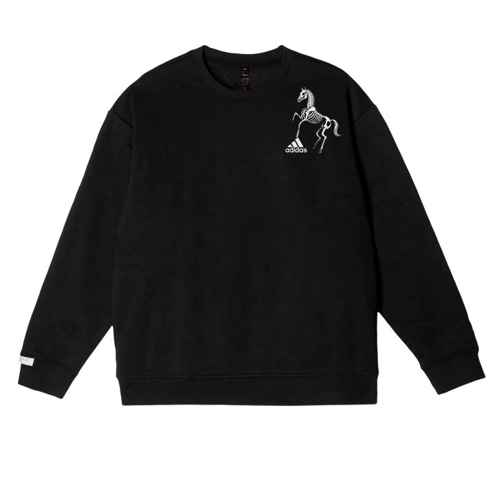 Adidas Adidas LABEL Sweatshirts Unisex Black Crew Neck Moderate Regular