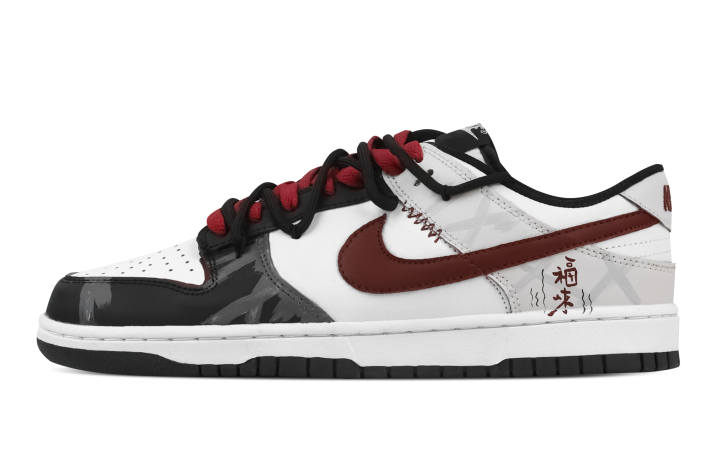 Nike Nike Dunk Blessing 2 Leather Slip Resistant Abrasion Resistant Low top Skateboard Shoes Black Gray Kids'