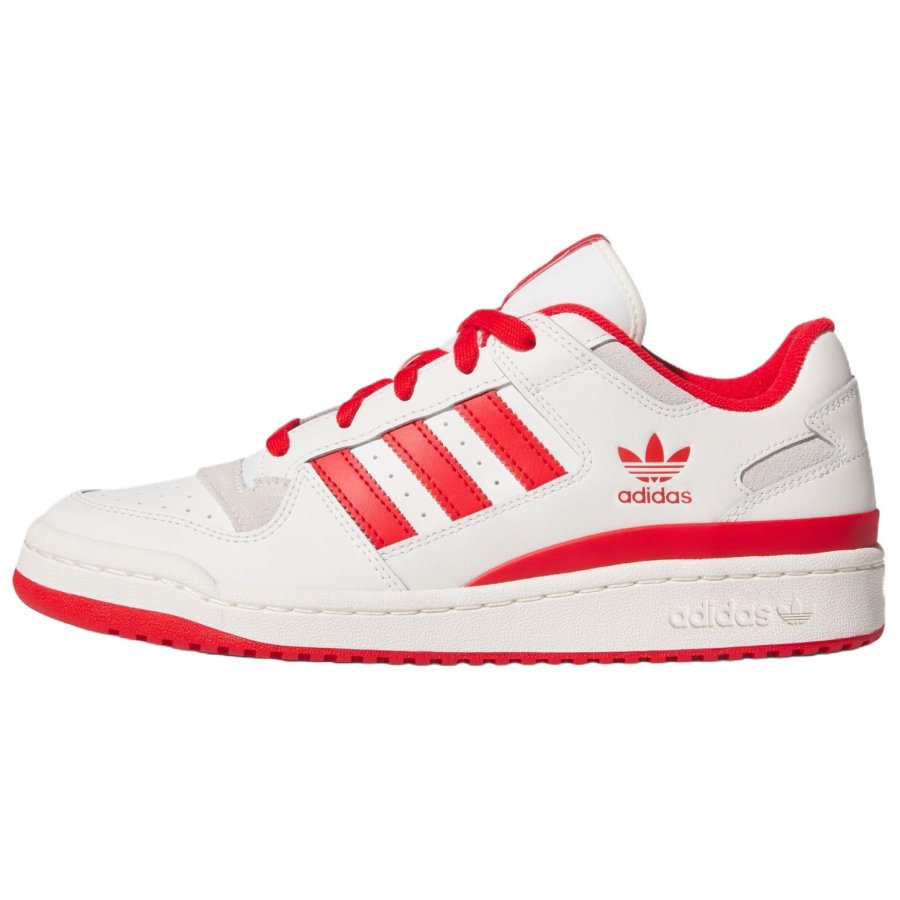 Adidas Originals FORUM CL Low top Skateboard Shoes Unisex White Red