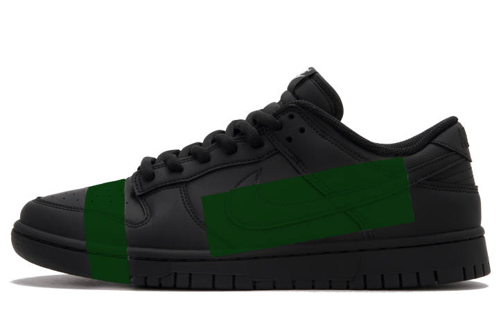 Nike Nike Dunk Cracked Green Abrasion Resistant Low top Skateboard Shoes Unisex Black Green