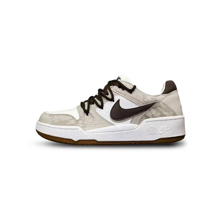 Nike Nike Full Force Tower Rabbit Coexistence Low top Skateboard Shoes Men's Gray Brown