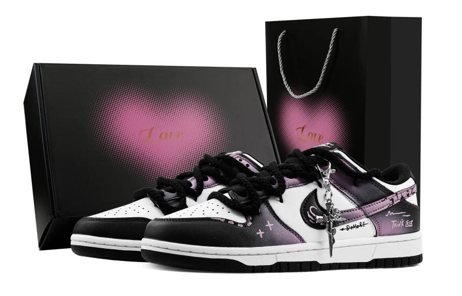Nike Nike Dunk Future Alley End 1 Heart Box Abrasion Resistant Low top Skateboard Shoes Unisex Black Pink