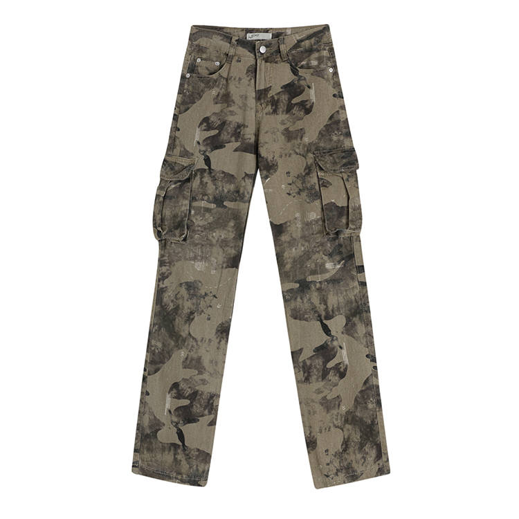 MOMMANWA Jeans Women's Army Green Pants Moderate Cargo Pants
