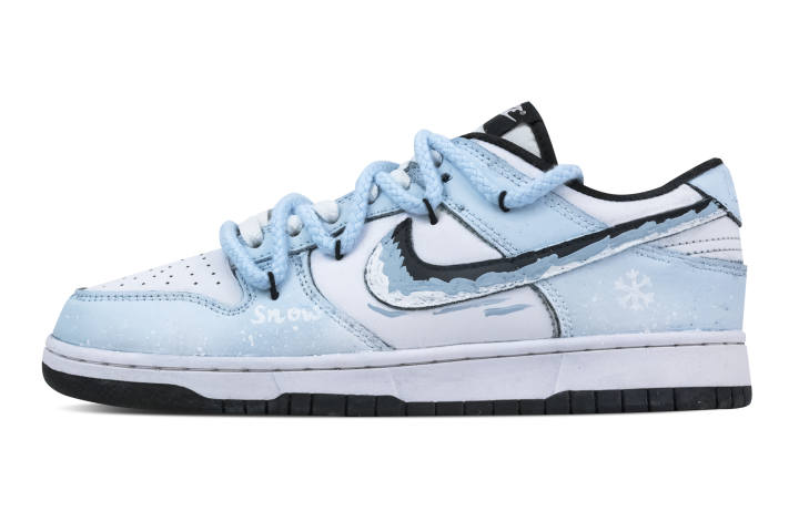 Nike Nike Dunk Snow Trace Light Sky Abrasion Resistant Low top Skateboard Shoes Unisex Blue