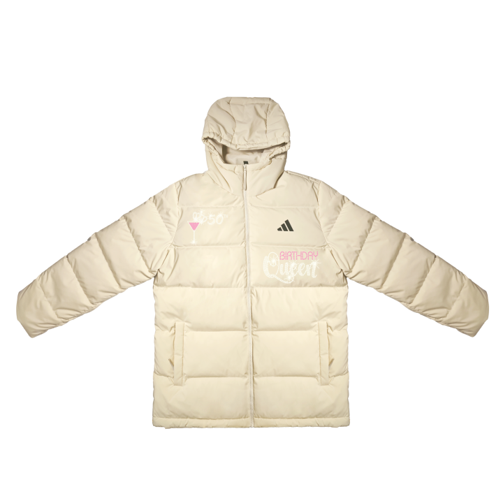 Adidas Adidas Down Jackets Unisex White Hooded Moderate Down Jacket