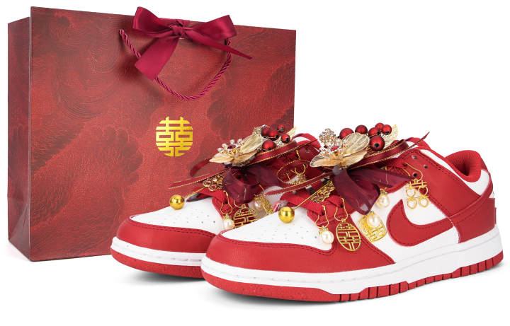Nike Nike Dunk Wedding Shoes, Eternal Love Slip Resistant Abrasion Resistant Slip Resistant Abrasion Resistant Low top