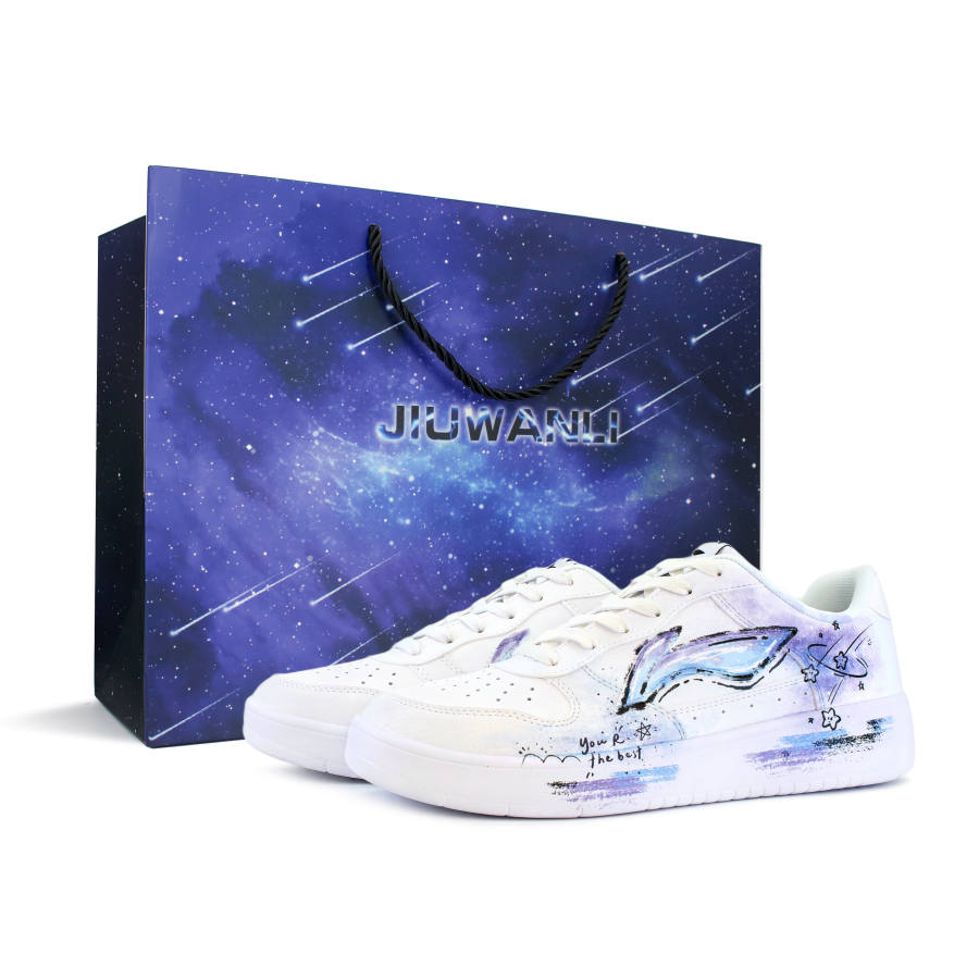 Li-Ning Li Ning Floating Boat Abrasion Resistant Slip Resistant Low top Skateboard Shoes Men's Blue Purple White