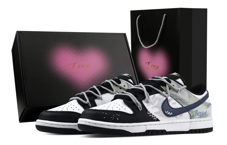 Nike Nike Dunk Spray Painted Fiery Heart Box Leather Slip Resistant, Abrasion Resistant, Lightweight Cushioning Low top