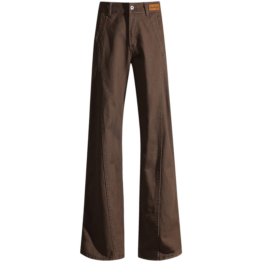 Mackyo Jeans Unisex Thickened And Fleece Lined Straight Fit Pants