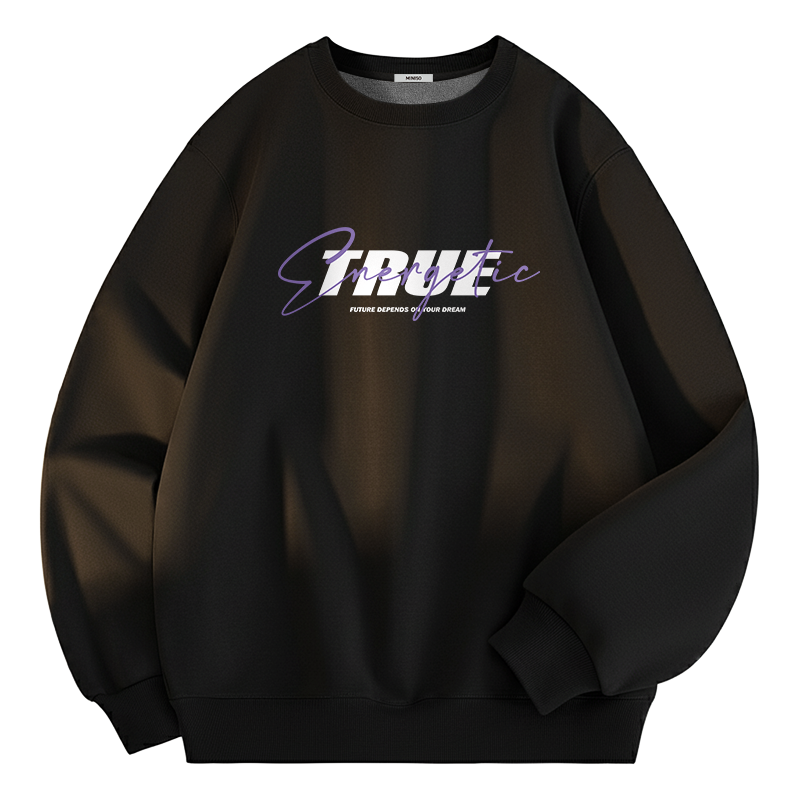 MINISO Sweatshirts Unisex Crew Neck Thickened Heavyweight