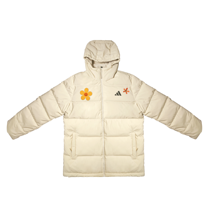 Adidas Adidas Down Jackets Unisex White Hooded Moderate Down Jacket