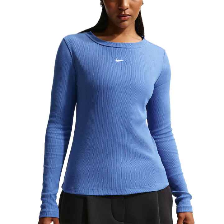 Nike Nike Sportswear T Shirts Women's Light To Medium Blue/White Crew Neck