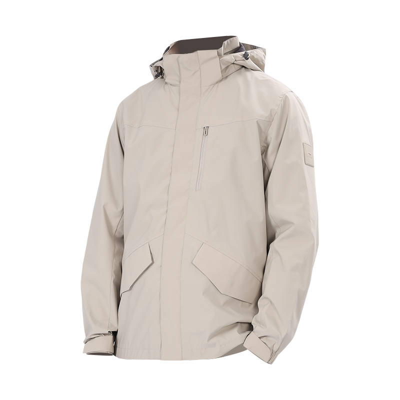 Li-Ning Li Ning Trench Coats Men's Khaki Hooded Moderate Other