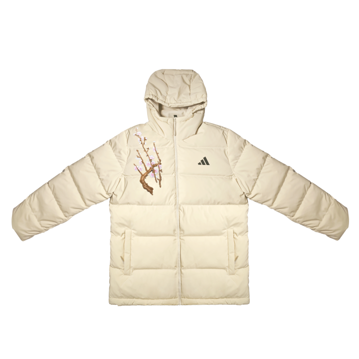 Adidas Adidas Down Jackets Unisex White Hooded Moderate Down Jacket
