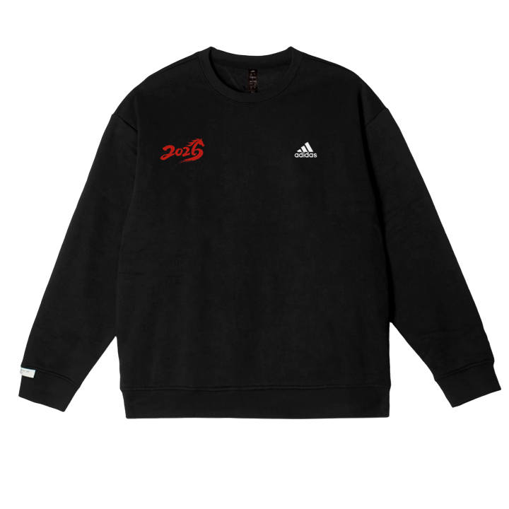 Adidas Adidas LABEL Sweatshirts Unisex Black Crew Neck Moderate Regular
