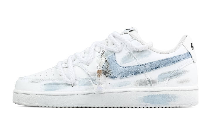 Nike Nike Court Vision 1 Wish Abrasion Resistant Low top Skateboard Shoes Men's Blue White