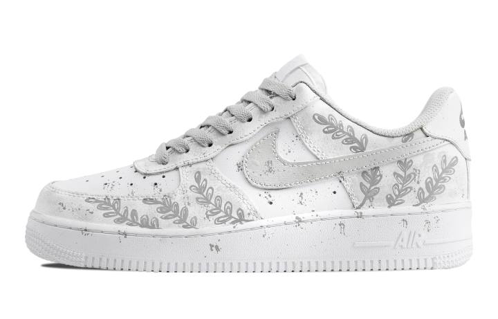 Nike Nike Air Force 1 Lucky Olea Europaea Olive Leaf Abrasion Resistant Slip Resistant Low top Skateboard Shoes Unisex