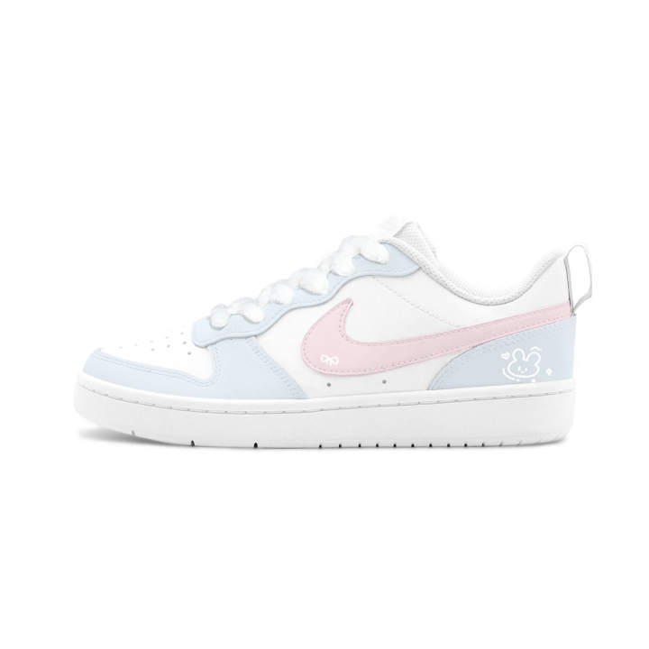Nike Nike Court Borough HEY Milk Puff Bunny Leather Slip Resistant Cushioning Abrasion Resistant
