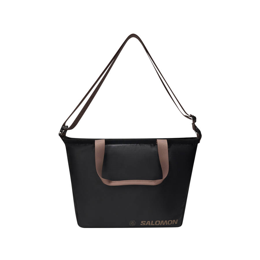 SALOMON SMALL At Tote Handbag Small Unisex Black And Peachwood